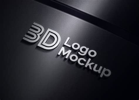 Free Premium 3D logo Mockup PSD - Good Mockups