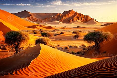 The Sahara Desert in Morocco. Desert landscape. 23372420 Stock Photo at ...