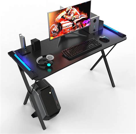 Gaming Desk with Led Lights,Rgb Gaming Desk,Gaming | Ubuy India