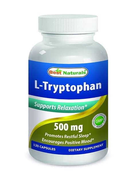 Best Naturals L-Tryptophan 500mg 120 Capsules - tryptophan supplements ...