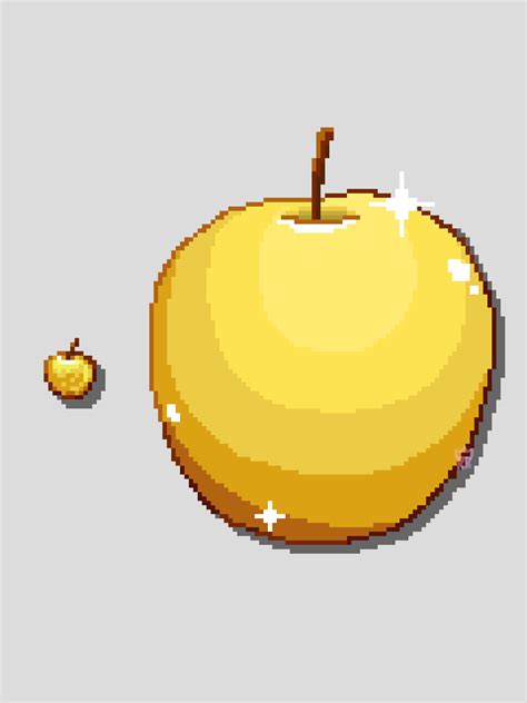 Minecraft Enchanted Golden Apple Pixel Art - giocatuallora