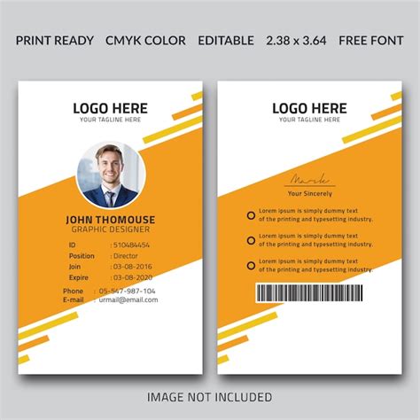 Premium PSD | Creative id card template