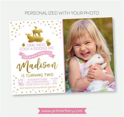 Petting Zoo Birthday Invitation EDITABLE Farm Invitation - Etsy ...