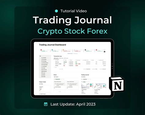 Notion Trading Journal Template Forex Crypto Stock Trade - Etsy