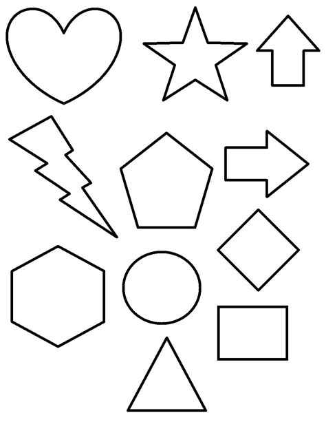 Free Printable Shapes Coloring Pages For Kids