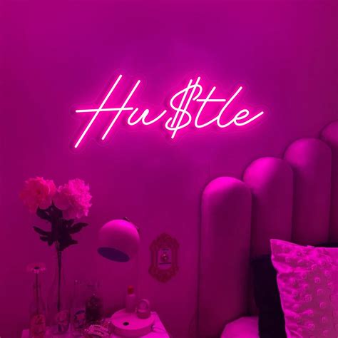 Hustle Led Neon Sign Hustle Neon Light Home Decor Custom Made Neon ...