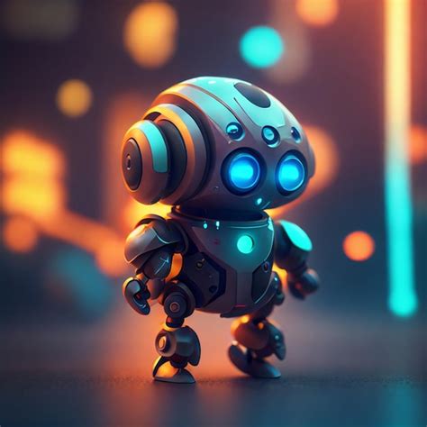 A sci fi cute robot illustration | Premium AI-generated image