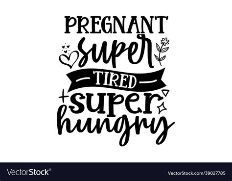 Pregnant super tired hungry Royalty Free Vector Image