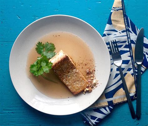 Seared Skuna Bay Salmon with Ginger–Rhubarb Tea Recipe | James Beard ...