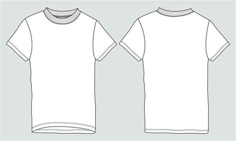 T Shirt Template Front And Back Vector Art, Icons, and Graphics for ...