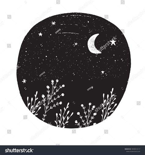 10,357 Starry Night Drawing Stock Vectors and Vector Art | Shutterstock