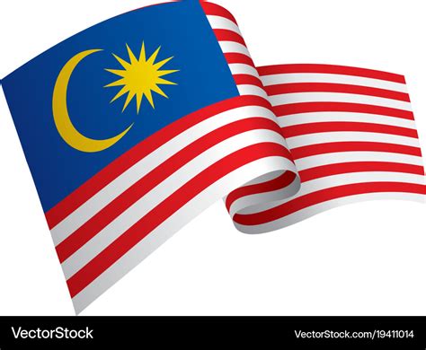 Malaysia flag Royalty Free Vector Image - VectorStock