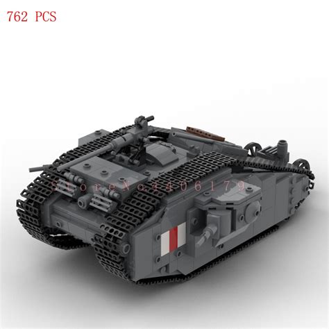 WW1 British Mark I Heavy Tank - 762 Pieces - BrickArmyToys