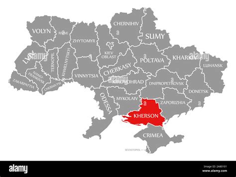 Kherson oblast map Cut Out Stock Images & Pictures - Alamy