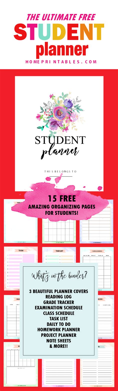 The Amazing Student Planner Free Printable to Use Today!