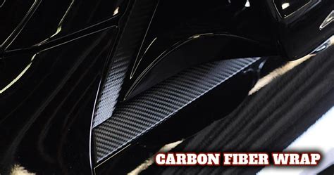 Carbon Fiber Wrap for Mirrors, Trim, Hood, and Roof