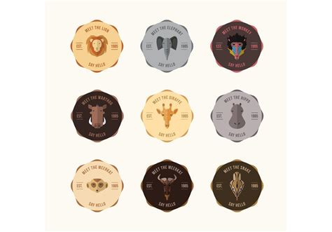 Vector Animal Badge Vectors 82472 Vector Art at Vecteezy