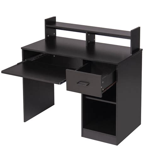 Computer Desk with Drawers Storage Shelf Keyboard Tray Home Office ...