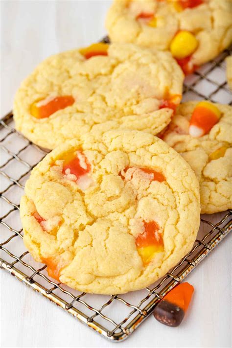 Candy Corn Cookies (Easy 4-Ingredient Recipe!)