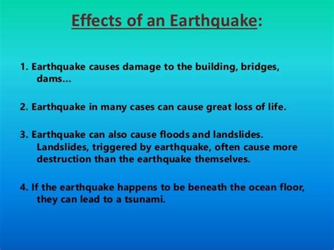 Causes, Effects and Precautions against Earthquake