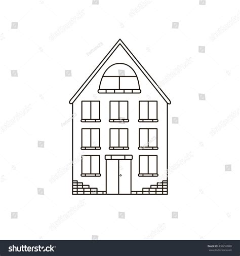 House Simple Buildingline Drawing Icon Modern Stock Vector 430257040 ...