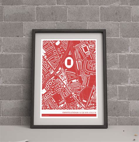 Arsenal Stadium Map - Etsy