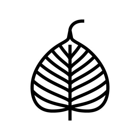 bodhi leaf buddhism line icon vector illustration 28219781 Vector Art ...