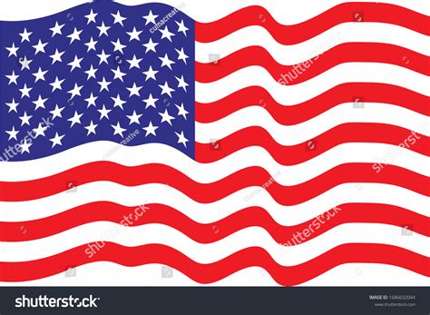 High Resolution American Flag Waving Flag Stock Vector (Royalty Free ...