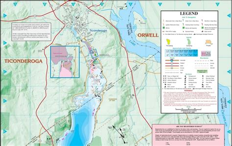 Large detailed tourist map of Lake George (part-1, North ...