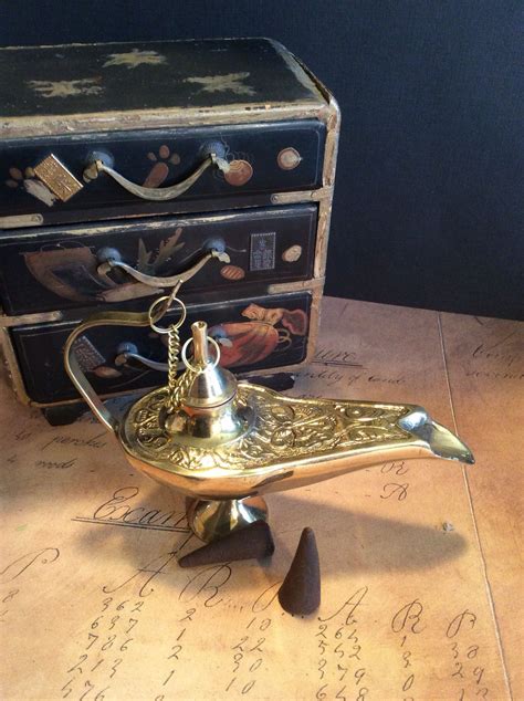 Aladdin lamp burner resin incense burner brass lamp incense | Etsy ...