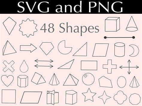 Shapes SVG Shapes bundle SVG Geometric SVG Shapes cut | Etsy