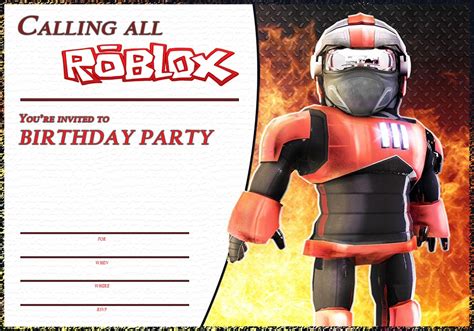 Roblox Birthday Party Invitations - Invitation World