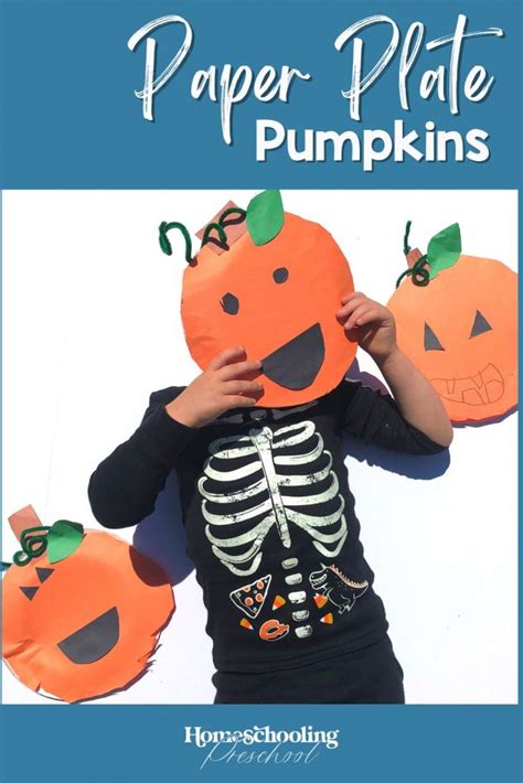 Paper Plate Pumpkins - Homeschooling Preschool