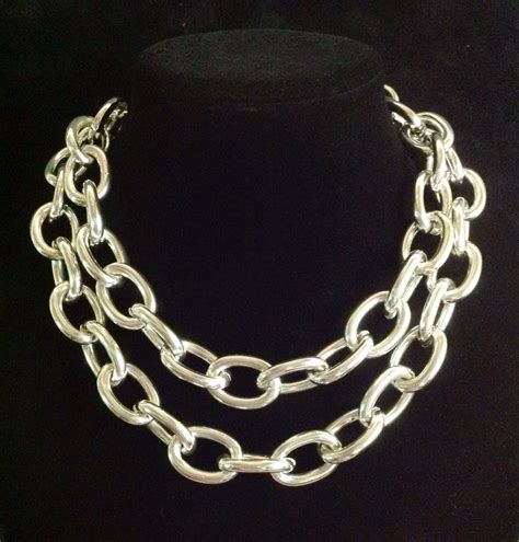 Chunky silver chain necklace. Silver chain necklace. Large