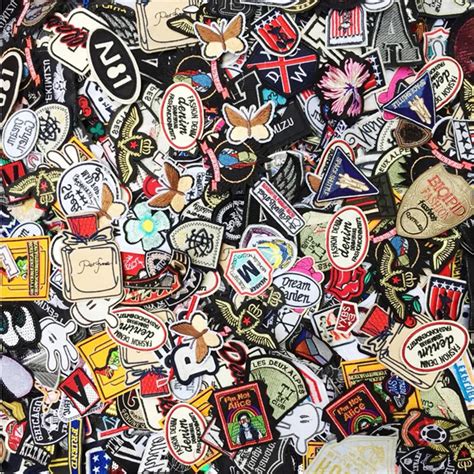 50PCs Mixed Iron On and Sew On Patches For Clothing Embroidery Patch ...