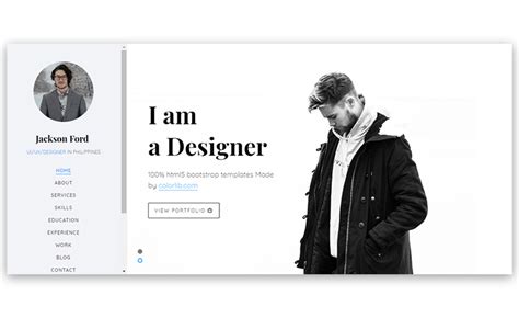 Jackson - Free Bootstrap Portfolio Website Template - ThemeWagon