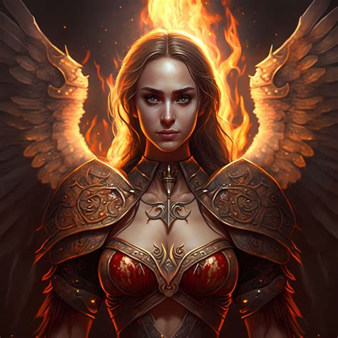 Female Angel of Fire by PM-Artistic on DeviantArt