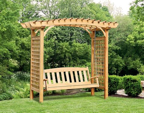 Treated Pine Greenfield Arbor and Swing Set