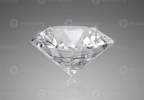 Shiny brilliant diamond placed on gray background 9058111 Stock Photo ...