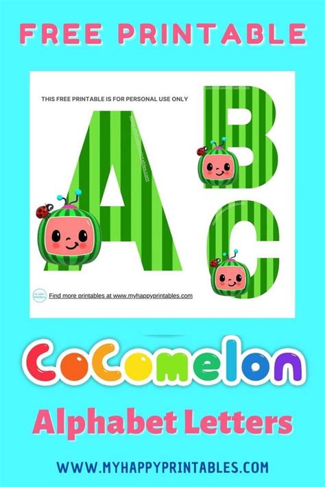 Cocomelon Alphabet Letters Printable