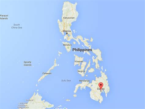 Where is Davao City on map Philippines