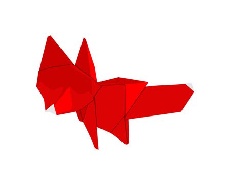 Origami art design - fox 12996671 PNG