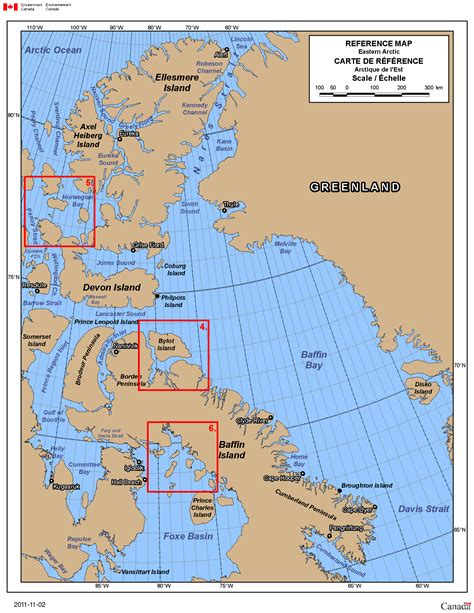 Eastern Arctic map of place names - Canada.ca