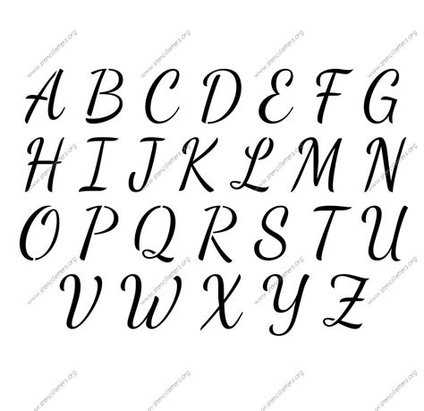 Alphabet Letters In Cursive Bubble Writing - Formal Letters