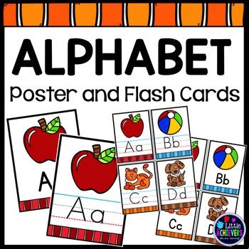 Alphabet Letters for Wall | Alphabet Posters With Pictures by Little ...