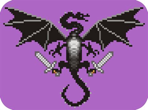 Minecraft Pixel Art Ender Dragon - Margaret Wiegel