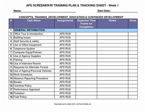 Implementation Checklist Template Excel