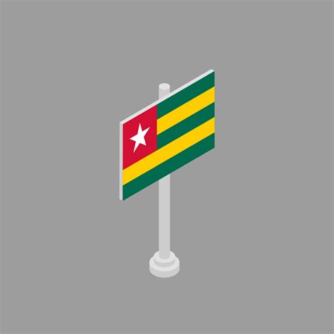 Illustration of Togo flag Template 13369364 Vector Art at Vecteezy