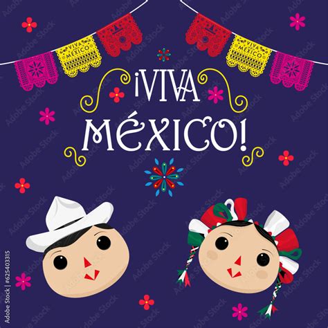 Festive Mexican Independence Day Celebration: Colorful Invitation with ...