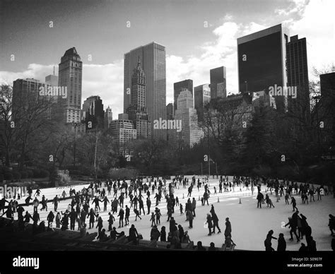 Central Park ice rink Stock Photo - Alamy